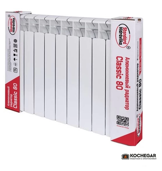 Алюминиевый радиатор Standard Hidravlika Classic 80, 4 секции